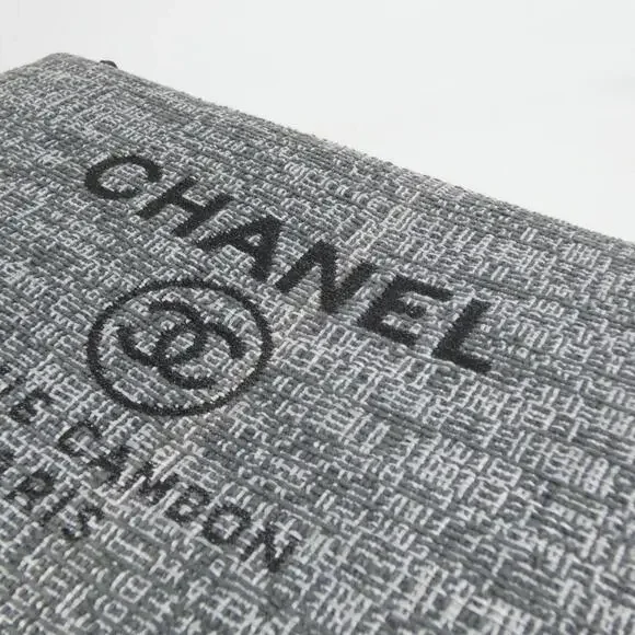 CHANEL Gray Deauville Pouch - Picture 5 of 6